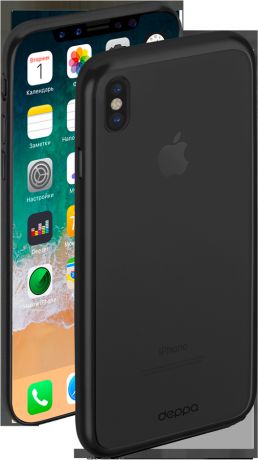 Deppa Gel Plus Case чехол для Apple iPhone X, Black