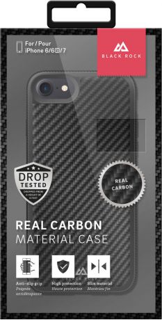 Чехол для сотового телефона Black Rock Material Case Real Carbon для Apple iPhone 8 / 7 / 6/6S, цвет: черный