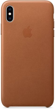 Чехол Apple Leather Case для iPhone XS Max, Saddle Brown