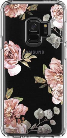 Защитный чехол Spigen Liquid Crystal Blossom Flower для Samsung Galaxy S9