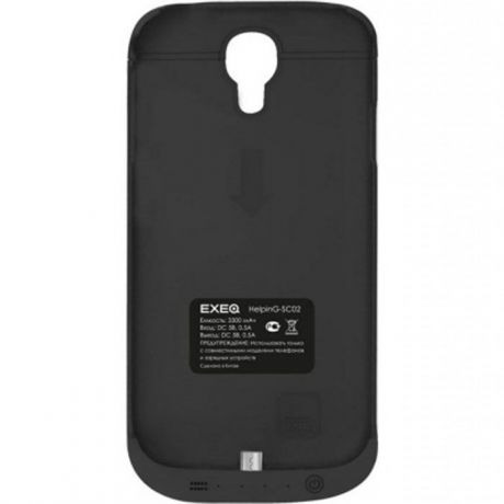 EXEQ HelpinG-SC02 чехол-аккумулятор для Samsung Galaxy S4, Black (3300 мАч, клип-кейс)