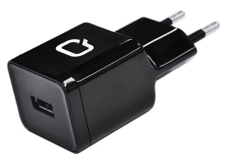 Qumo Energy 1 USB 1A micro USB cable сетевое зарядное устройство, Black