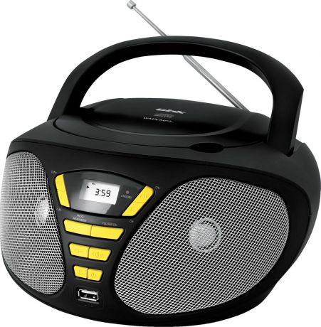 Магнитола BBK BX180U, Black Yellow CD/MP3