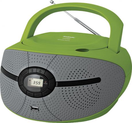 Магнитола BBK BX195U, Green Grey CD/MP3