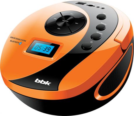 Магнитола BBK BS10BT, Black Orange USB/SD