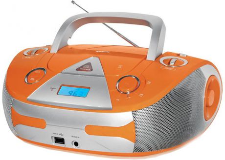 Магнитола BBK BX325U, Orange Silver CD/MP3