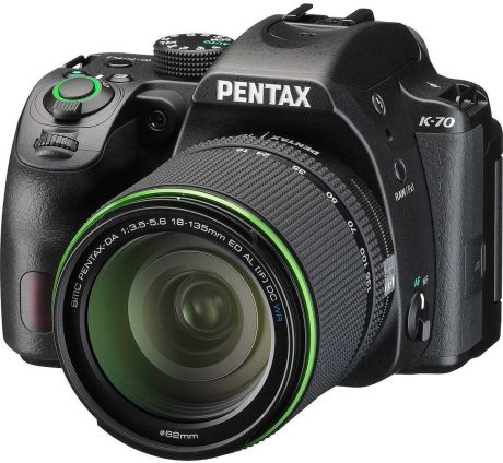 Зеркальный фотоаппарат Pentax K-70 Kit 18-135mm, Black