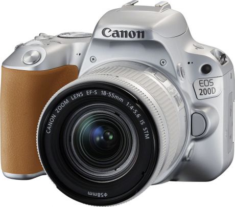 Зеркальный фотоаппарат Canon EOS 200D Kit 18-55 IS STM, Silver