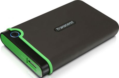 Портативный внешний жесткий диск Transcend StoreJet 25MC, 2TB, Dark Gray Light Green