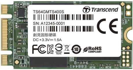 SSD диск Transcend MTS400S 64GB (TS64GMTS400S)