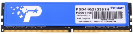 Patriot DDR4 DIMM 4Gb 2133МГц модуль оперативной памяти (PSD44G213381H)
