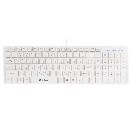 Клавиатура Intro KM 490W Multimedia Slim, White