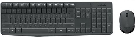 Комплект мышь + клавиатура Logitech Wireless Desktop MK235, Grey беспроводные