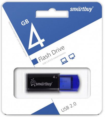 SmartBuy Click 4GB, Blue USB-накопитель