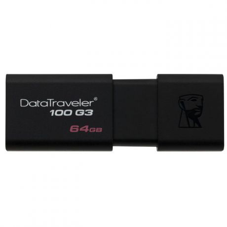 USB Флеш-накопитель Kingston DataTraveler 100 G3 64GB USB 3.0 флэш-драйв, черный