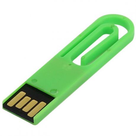 Iconik Скрепка 8GB, Green USB-накопитель (под логотип)