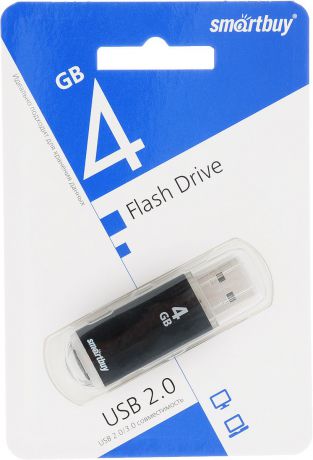SmartBuy V-Cut 4GB, Black USB-накопитель