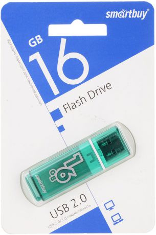 SmartBuy Glossy Series 16GB, Green USB-накопитель