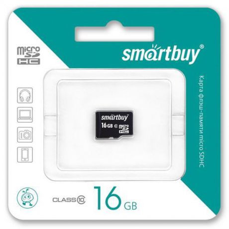 SmartBuy microSDHC Сlass 10 16GB карта памяти (без адаптера)