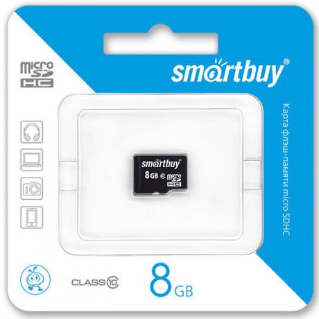 SmartBuy microSDHC Сlass 10 8GB карта памяти (без адаптера)