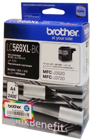 Brother LC569XLBK, Black картридж для Brother MFC-J3520/MFC-J3720