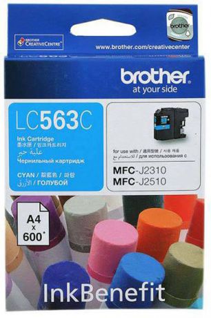 Brother LC563C, Cyan картридж для Brother MFC-J2310, MFC-J2510, MFC-J3520, MFC-J3720