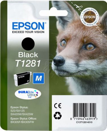 Картридж Epson T1281 (C13T12814010), черный