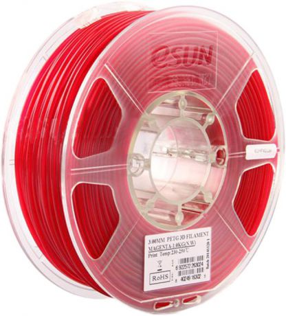Катушка PETG-пластика ESUN PETG175PP1, 1.75 мм, 1 кг, цвет: красный