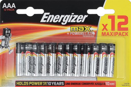 Батарейка Energizer "Max", тип AAA/LR03, 1,5 V, 12 шт