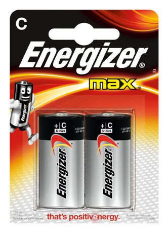 Батарейка Energizer "Max", тип C/LR14, 1,5 V, 2 шт