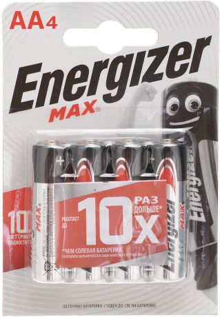 Батарейка Energizer "Max", тип АА/LR6, 1,5 V, 4 шт