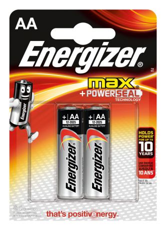 Батарейка Energizer "Max", тип АА/LR6, 1,5 V, 2 шт