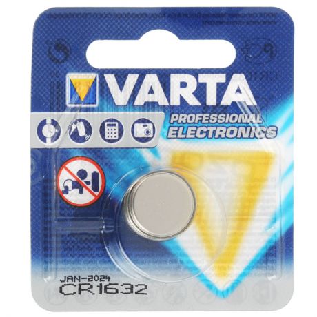 Батарейка Varta "Professional Electronics", тип CR1632, 3В, 1 шт