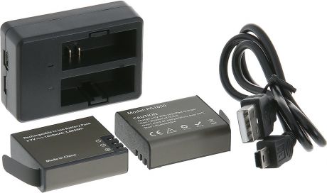 Eken PG1050B, Black набор зарядное устройство + 2 батареи