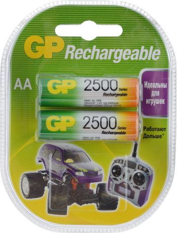Набор аккумуляторов "GP Batteries", NiMh, 2500 mAh, тип АА, 2 шт