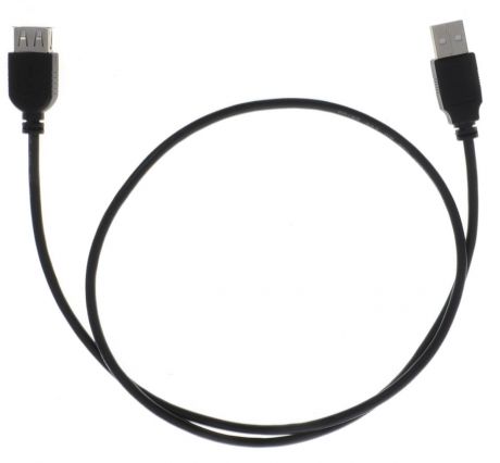 Greenconnect Premium GCR-UEC3M-BB2S, Black кабель-удлинитель USB 0.75 м
