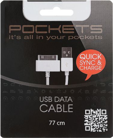 Pockets SPEUSB-004, White кабель USB-30 pin, White (0,77 м)