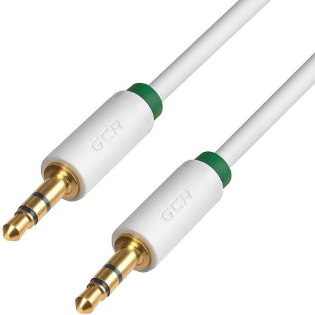 GCR GCR-AVC1662 Premium, White Green аудио-кабель Jack 3,5mm - Jack 3,5mm (0,25 м)