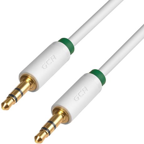 GCR GCR-AVC1662 Premium, White Green аудио-кабель Jack 3,5mm - Jack 3,5mm (1,5 м)