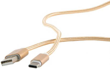 Red Line дата-кабель USB-Type-C 2.0, Gold (нейлоновая оплетка)