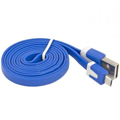 Liberty Project Micro-USB дата-кабель плоский узкий, Blue