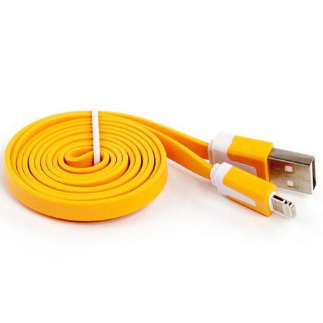 Liberty Project дата-кабель Apple Lightning плоский узкий, Orange (европакет)