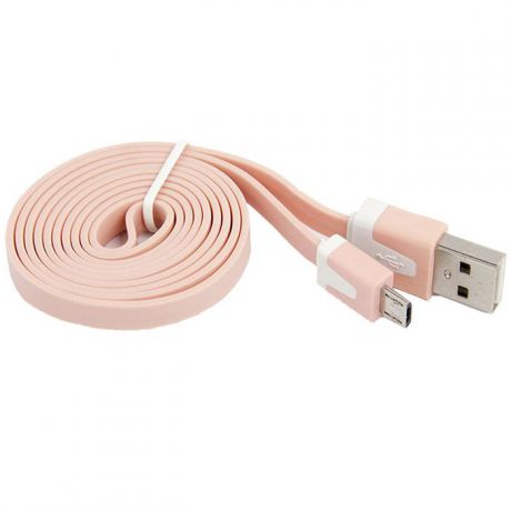 Liberty Project Micro-USB дата-кабель плоский узкий, Pink