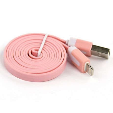 Liberty Project дата-кабель Apple Lightning плоский узкий, Pink (европакет)