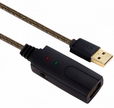 Greenconnect Russia GCR-UEC3M2-BD2S, Transparent Black удлинитель активный USB 2.0 (10 м)