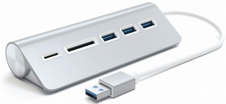 Satechi ST-3HCRS, Silver USB-концентратор /картридер