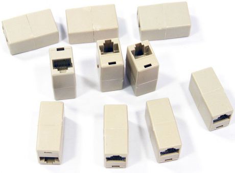 VCOM VTE7713, Beige модуль RJ-45-RJ-45, 10 шт