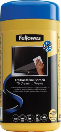 Fellowes FS-22117 антибактериальные салфетки для экранов (100 шт)