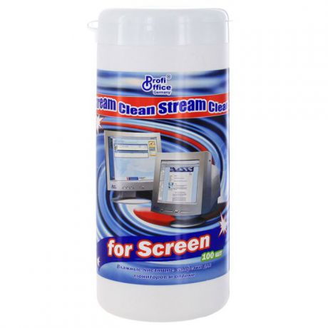 Чистящие салфетки для LCD-мониторов и оптики ProfiOffice "Clean Stream", 100 шт