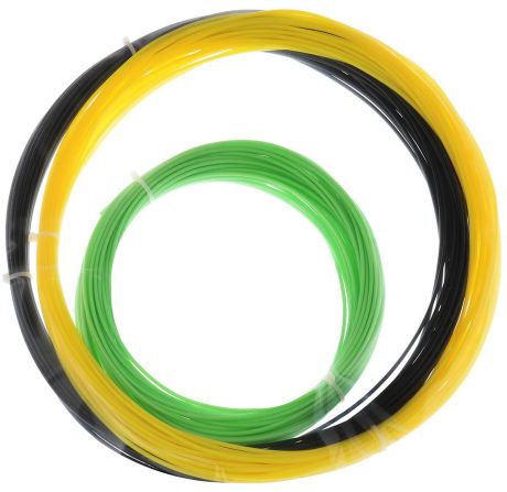 ESUN 3D Filament, Black Yellow Light Green комплект ABS-пластика, 10 м